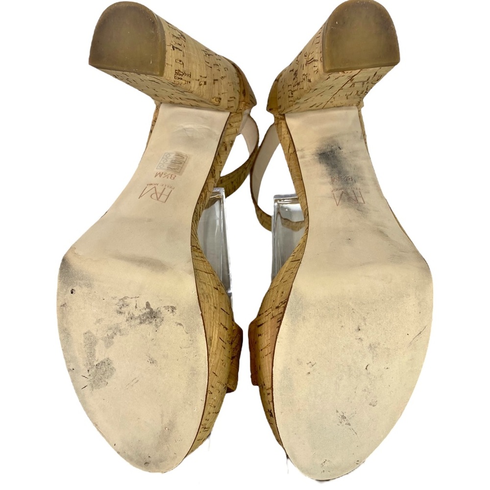 PELLE MODA ☆ "Bonnie" Natural Cork Open-Toe Block Heel Sandals ☆ Size 8.5 - Picture 10 of 10